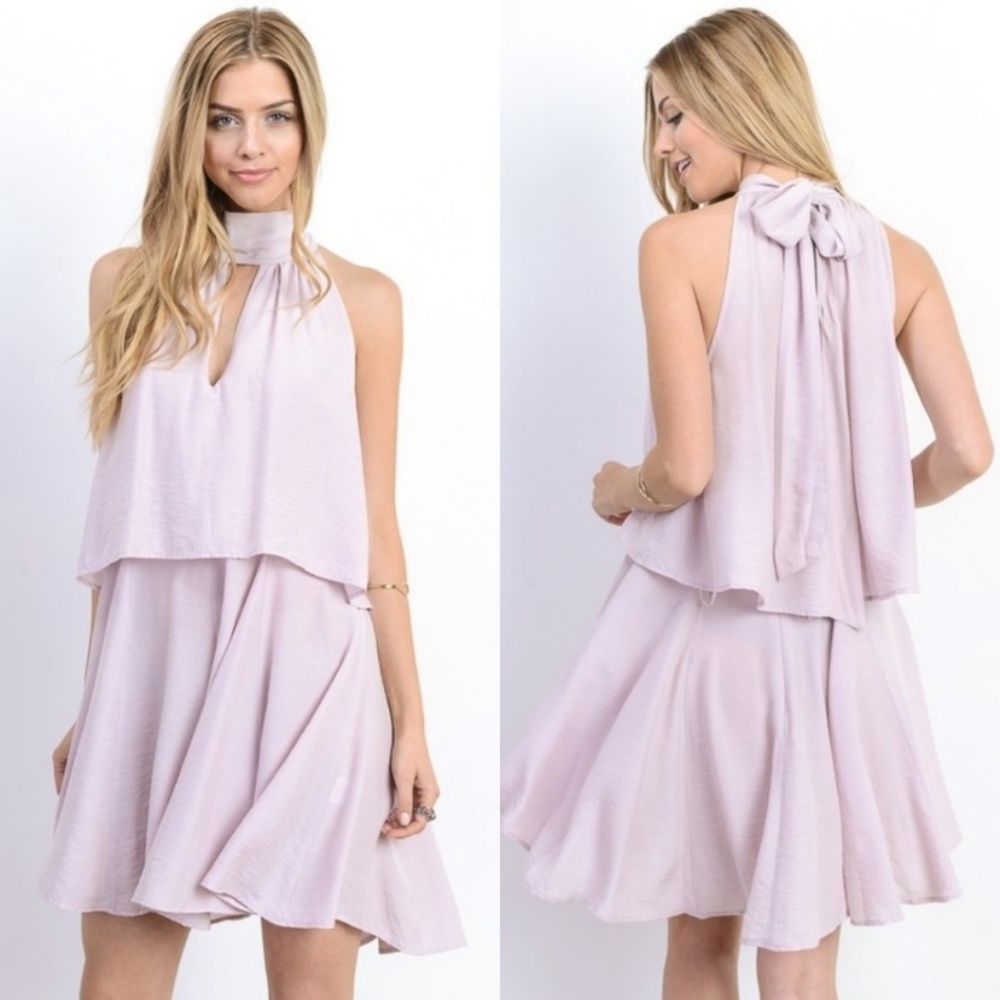 Lavender flounce dress